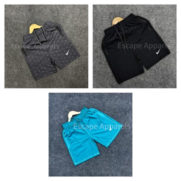 3 Pc's Nike shorts combo-(Black,Gray-print,Sky)