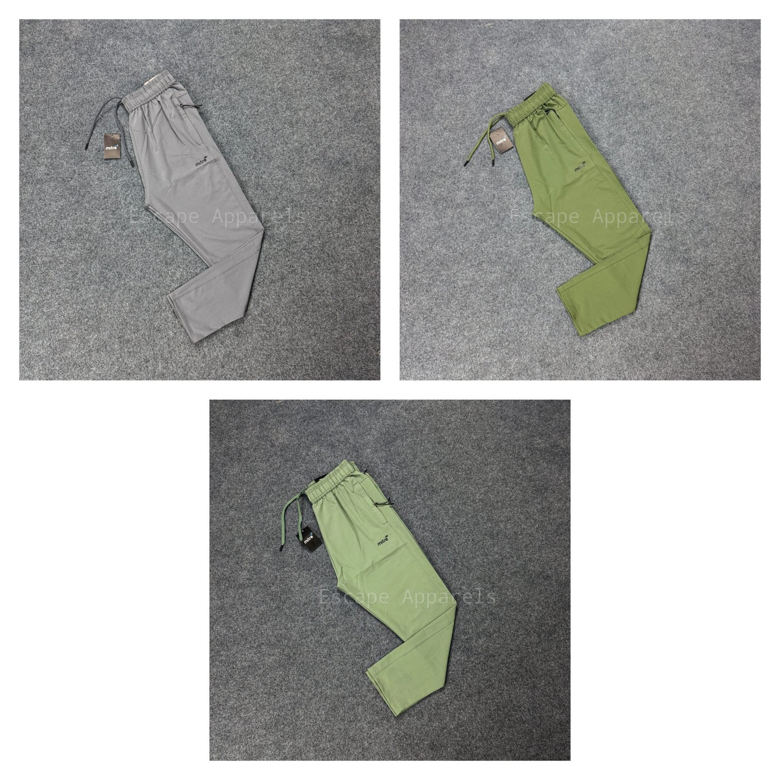 Picsart_25-08-20_22-06-40-443 3 pc's combo Mitre Trouser:(Gray,Green,Mint) - Image 1