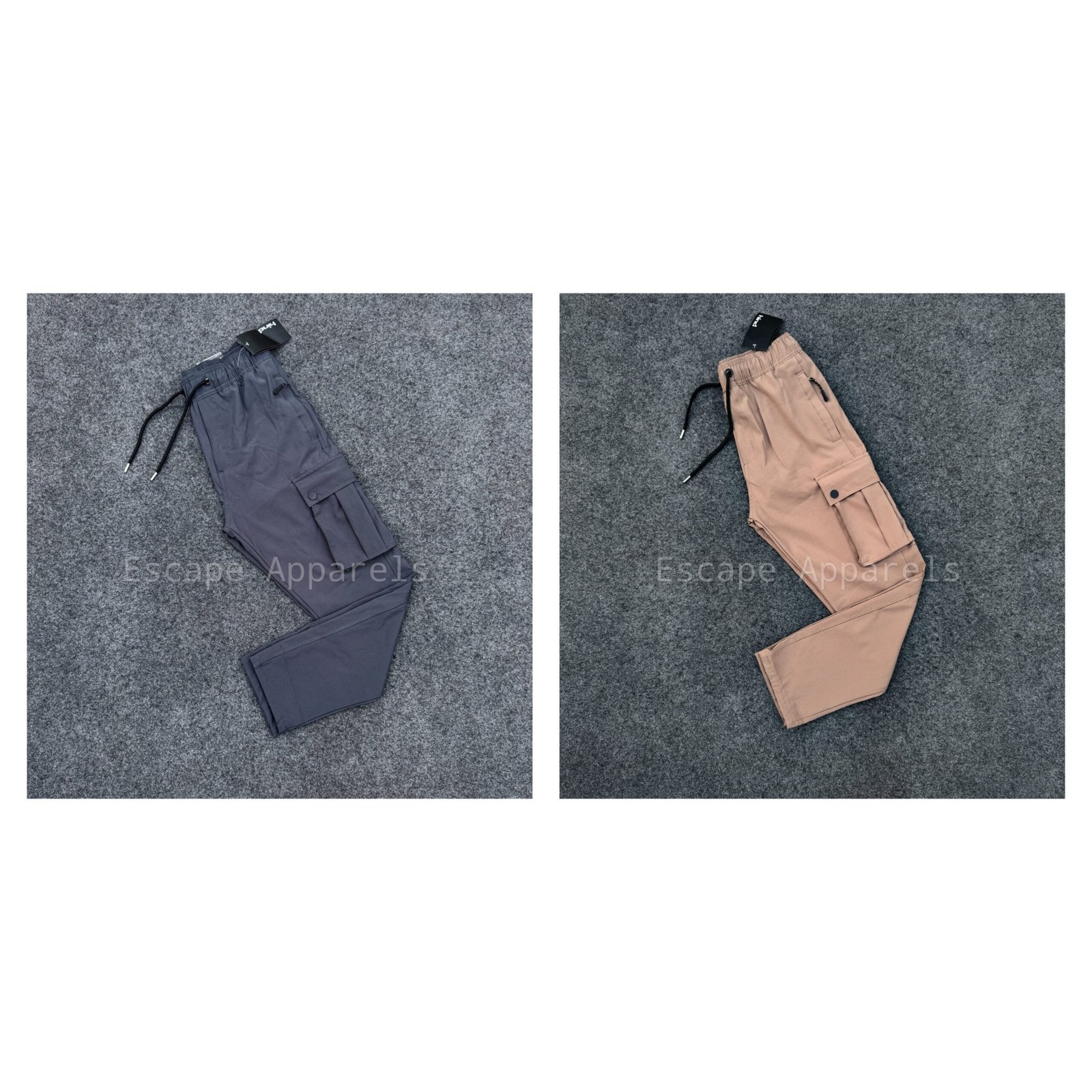 Picsart_25-08-20_22-23-57-254 Active Cargo 2 pc's combo:(Gray,Beige) - Image 1