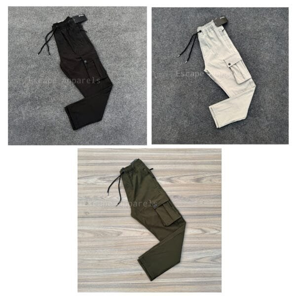 Active Cargo 3 pc's combo:(Black,Olive,Cream)