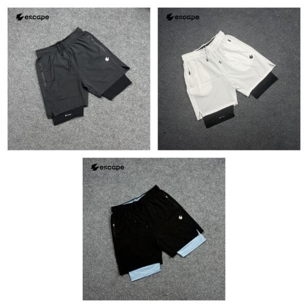 Inner Shorts 3 pcs bundle-(Gray,White,Black with sky inner)