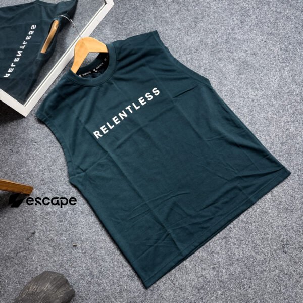 Sleeveless T-shirt: Petrol