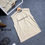 Sleeveless T-shirt: Cream