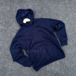 Solid Oversized Hoodie: Navy Blue