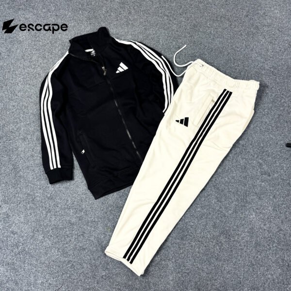 AD/DAS TRACKSUIT: Black Jacket+ OFF-White Trouser