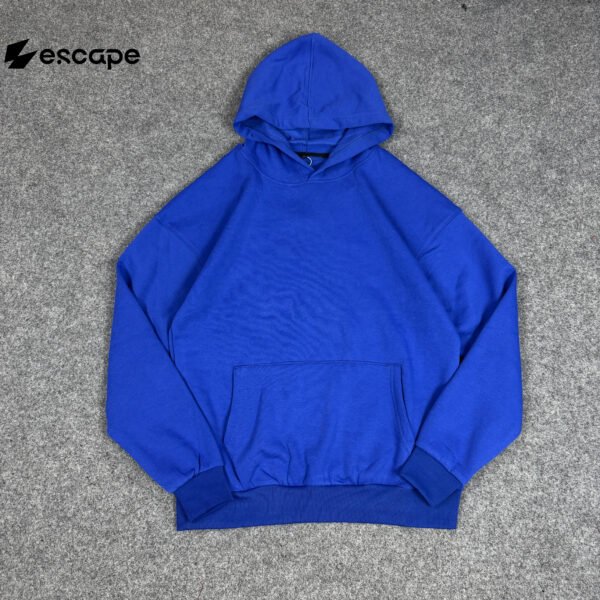 Solid Oversized Hoodie: Royal Blue