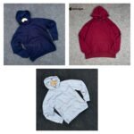 Solid Oversized Hoodie 3 pc's combo: Navy,Maroon,Gray