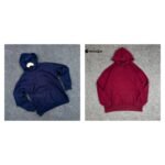 Solid Oversized Hoodie 2 pc's combo: Navy,Maroon
