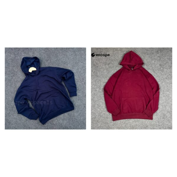Solid Oversized Hoodie 2 pc's combo: Navy,Maroon