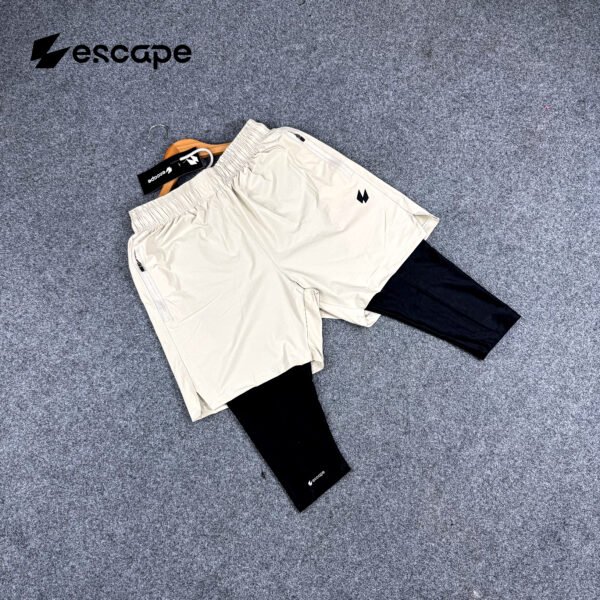 Knee Covered Halal Shorts- Cream