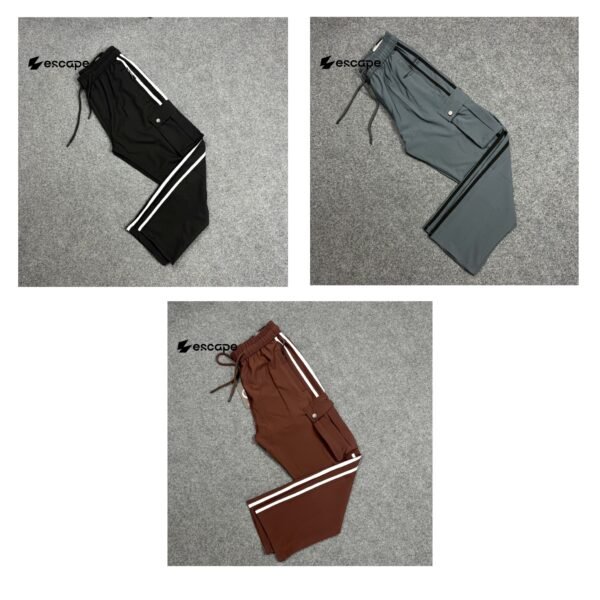 Stripe Cargo 3 pc's Bundle:(Black,Gray,Brown)