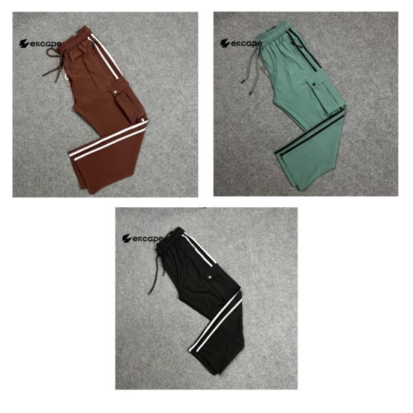 Stripe Cargo 3 pc's Bundle:(Brown,Olive,Black)