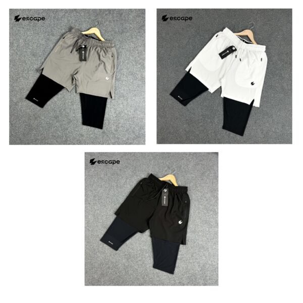 Halal Shorts 3 pc's bundle:(Gray,White,Black)