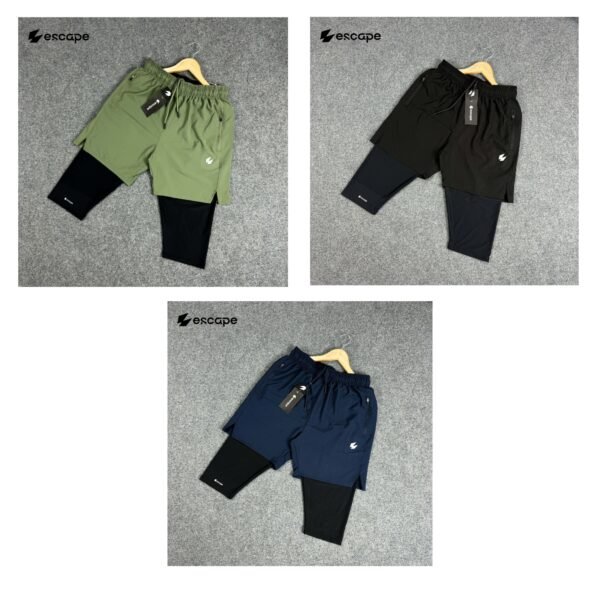 Halal Shorts 3 pc's bundle:(Olive,Black,Blue)