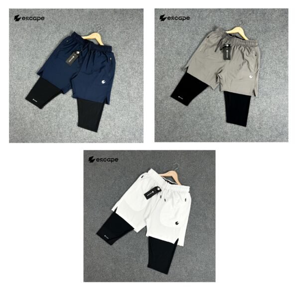 Halal Shorts 3 pc's bundle:(Blue,Gray,White)