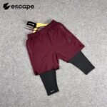 Knee Covered Halal Shorts-Maroon