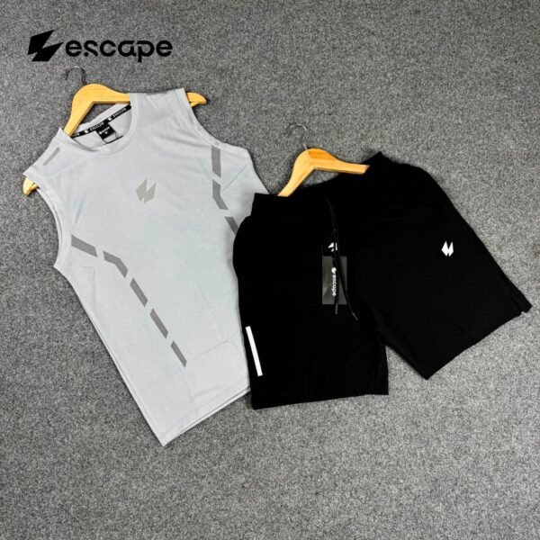 Summer Combo: Gray Tanktop & Black Shorts