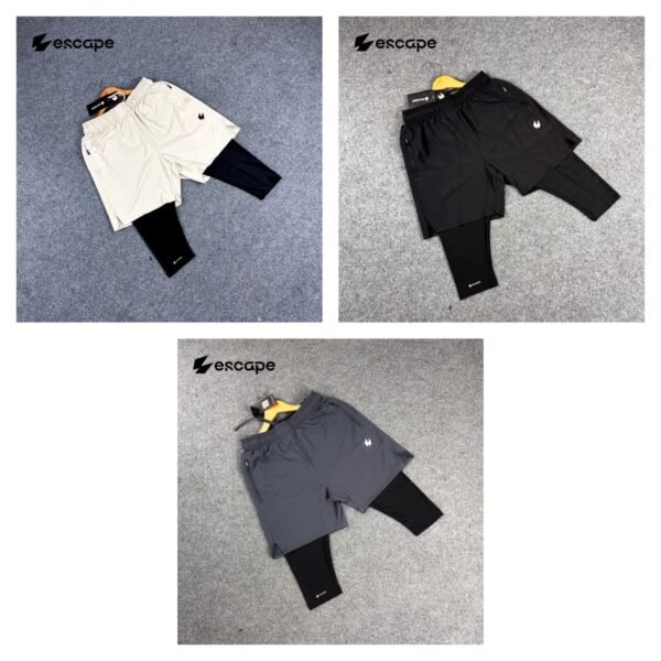 Halal Shorts 3 pc's bundle:(Crean,Black,Gray)