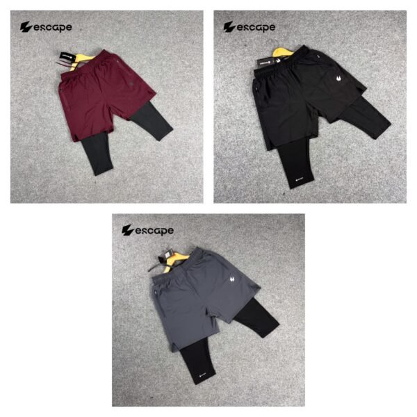 Halal Shorts 3 pc's bundle:(Maroon,Black,Gray)