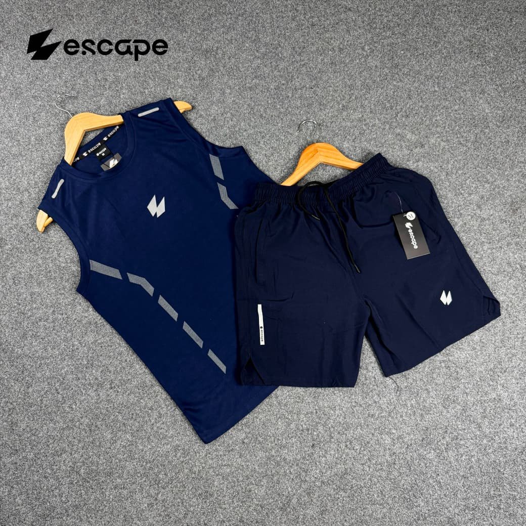bdbf6225-3f4f-438a-a797-b540c8847437 Summer Combo: Blue Tanktop & Black Shorts - Image 1