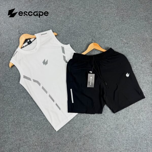 Summer Combo: White Tanktop & Black Shorts