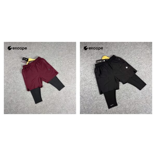 Halal Shorts 2 pc's bundle:(Black,Maroon)