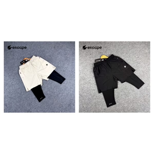 Halal Shorts 2 pc's bundle:(Black,Cream)