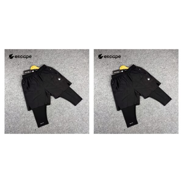 Halal Shorts 2 pc's bundle:(Black+Black)