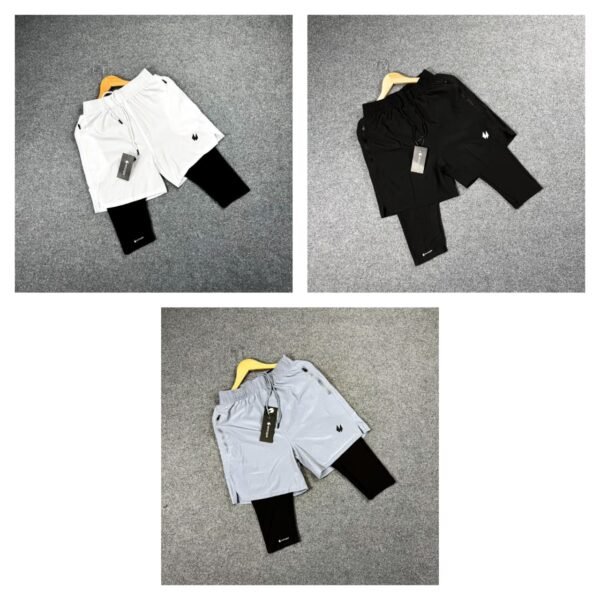 Halal Shorts 3 pc's bundle:(White,Black,Ash)